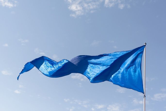 flag blue freeze sky wave
