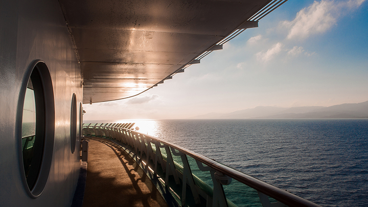water sea landscape ferry boat rail sky cruise ship