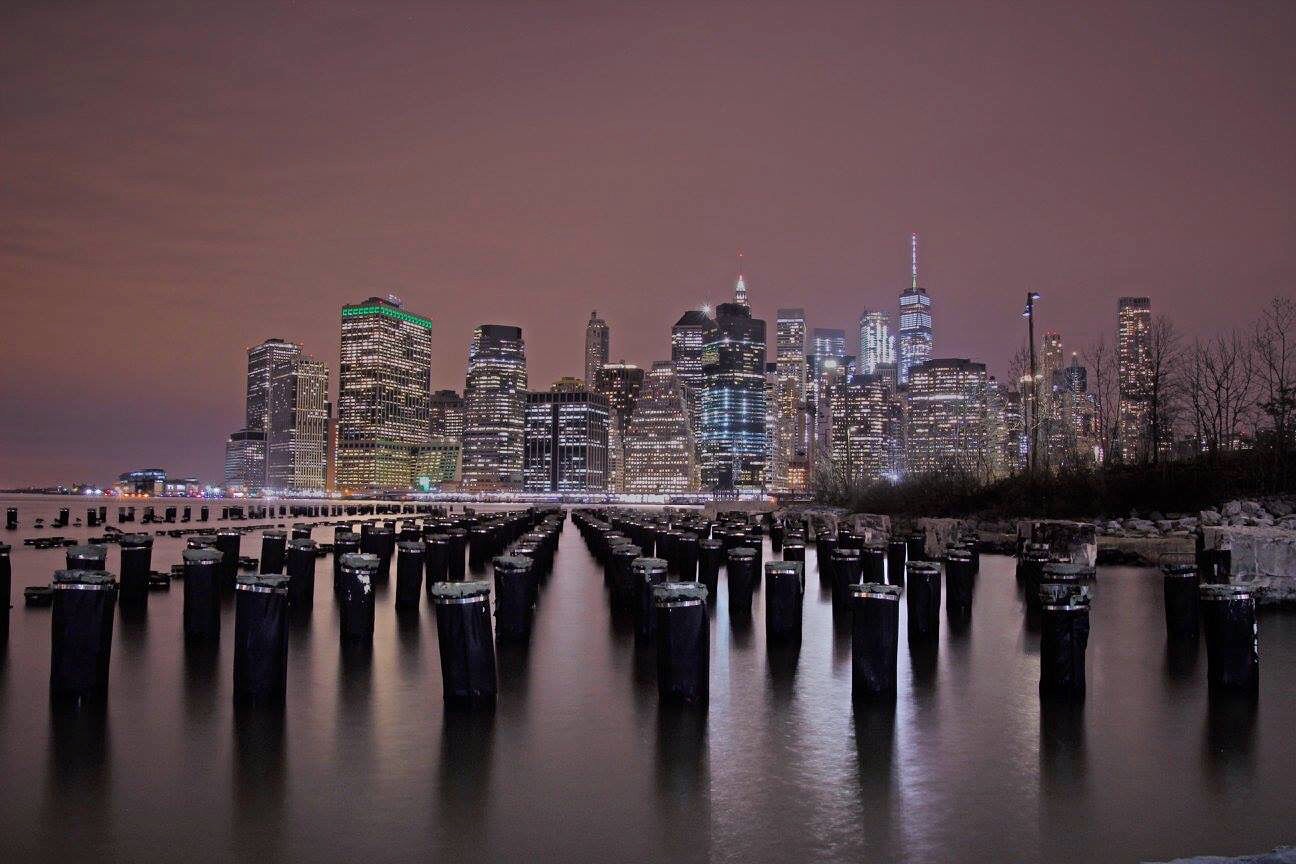 city night new york america usa lights busy metropolis