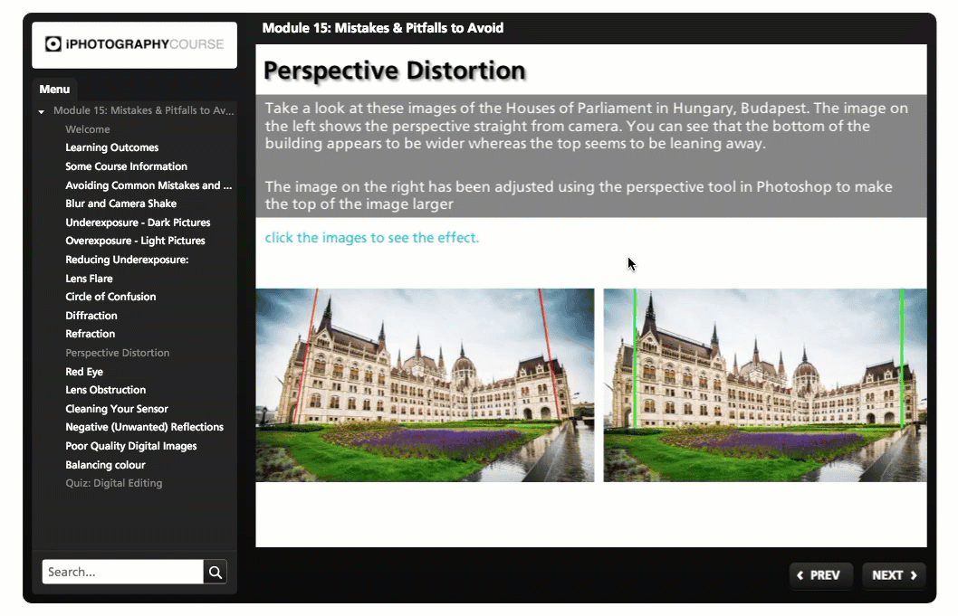 screen shot iphotography module online learning photography