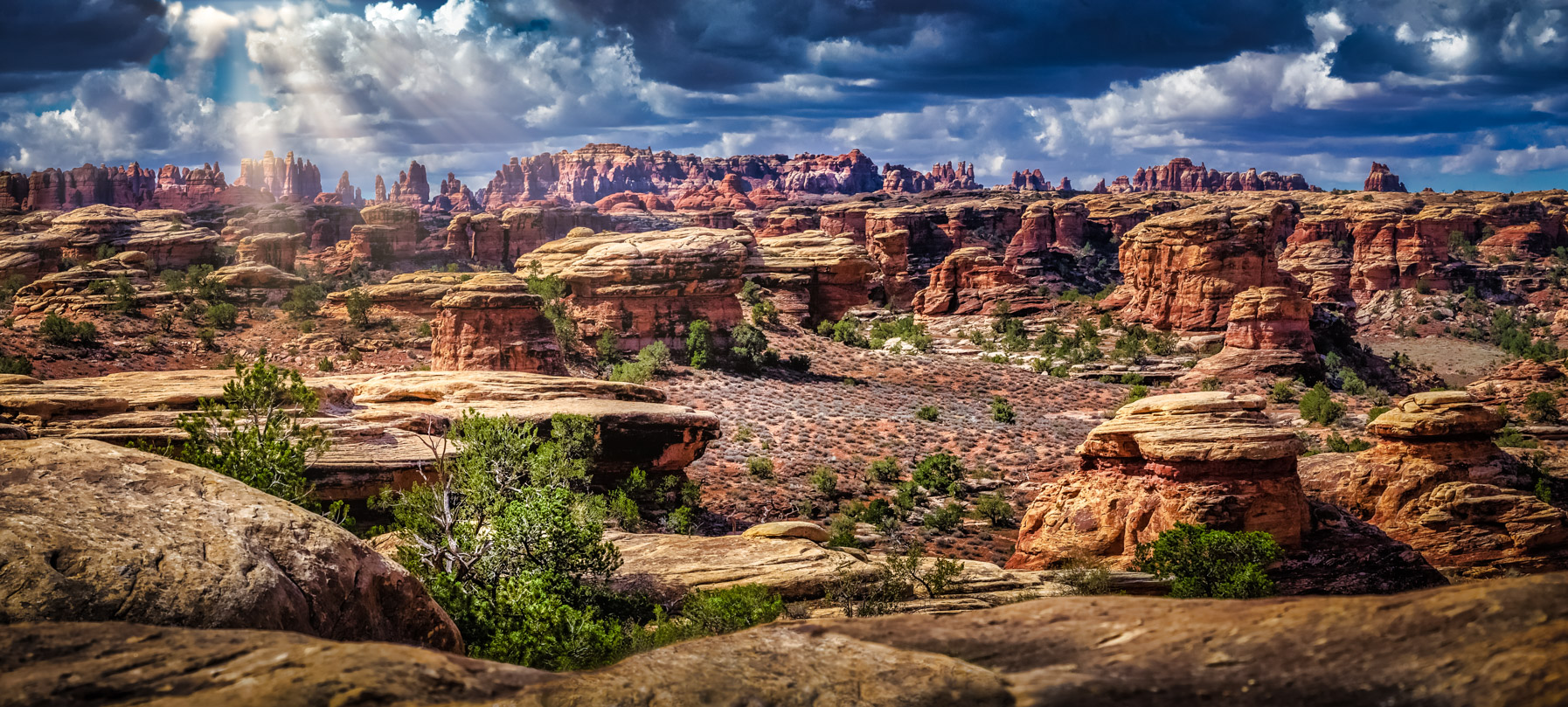 landscape panorama canyon america desert