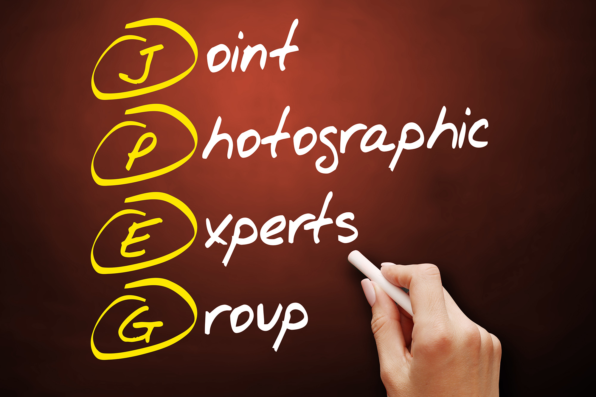 jpeg joint photographic experts group chalk hand chalkboard