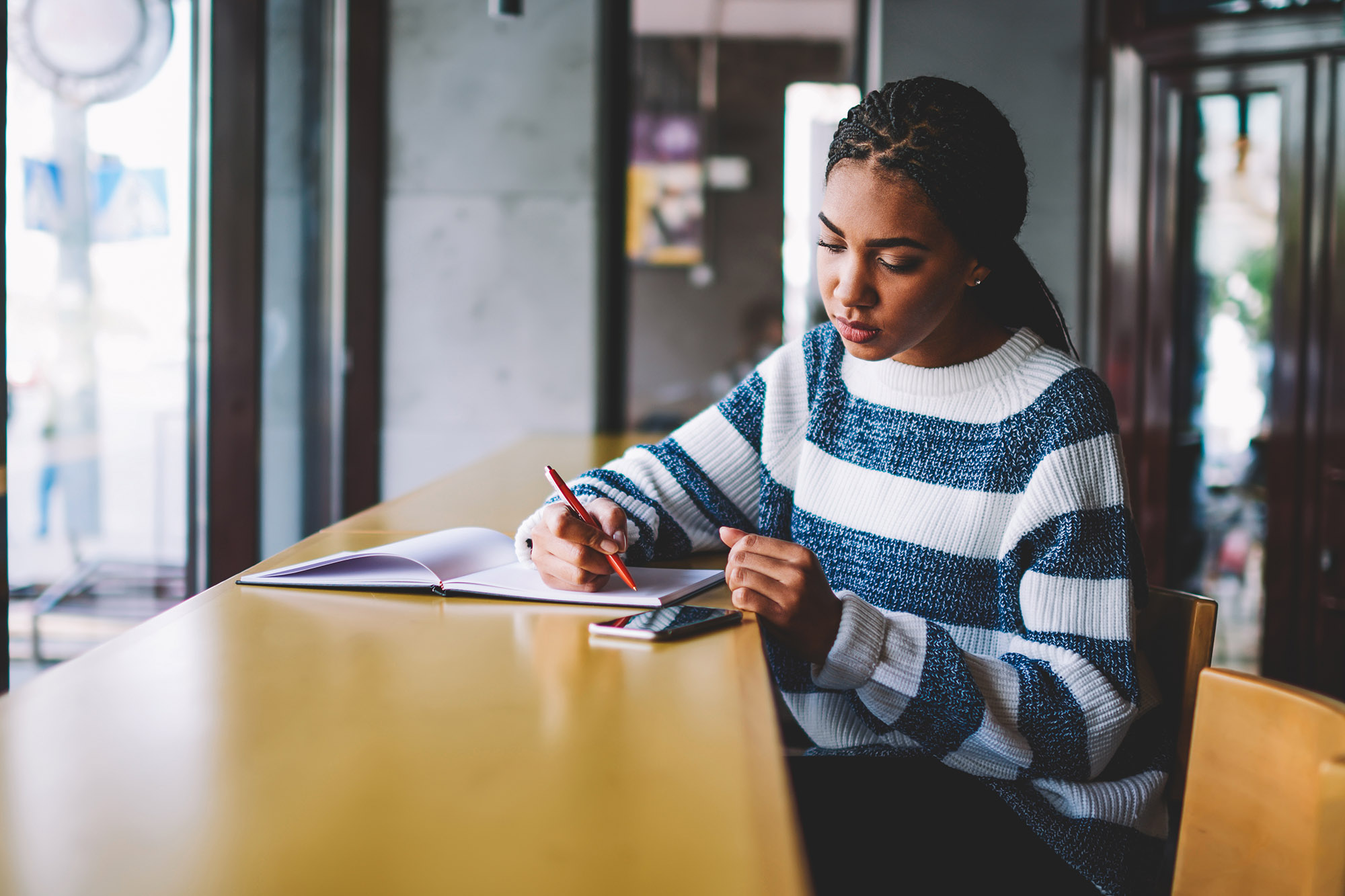 lady studying university essay and dissertation finals