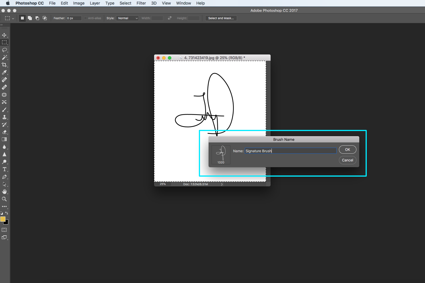 brush preset panel photoshop logo watermark signature